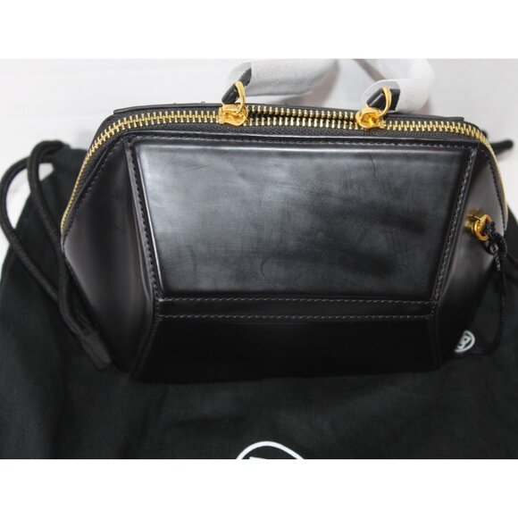 Bolvaint Paris Aurore Black Leather Bag Auer Collection Hexagon Fun NWT - Picture 5 of 13